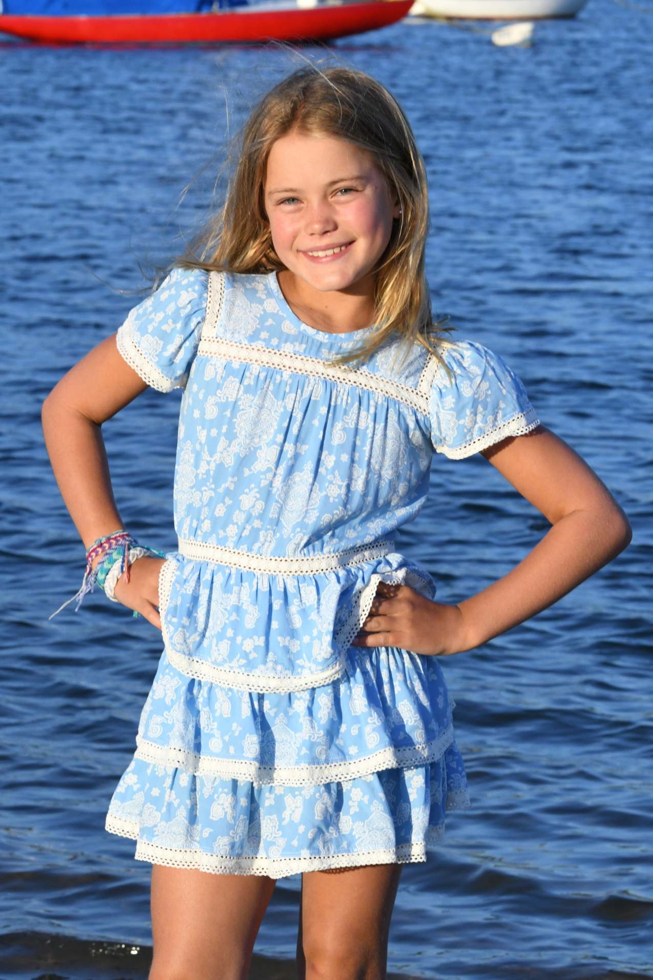 Girl's Hannah Dress / Ice Blue Paisley