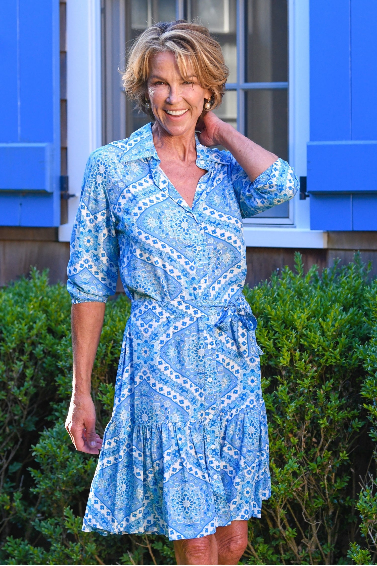 Coco Dress / Blue Mosaic