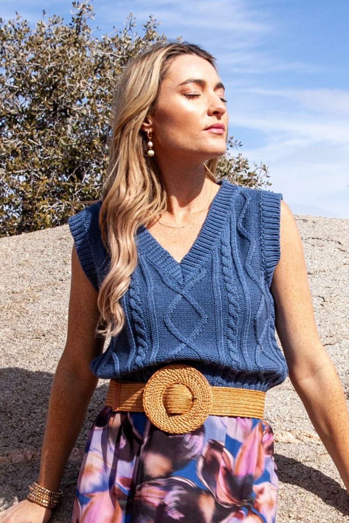 Lauren Sweater Vest / Blue