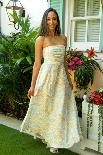 Santa Barbara Dress / Sand and Sea Ikat