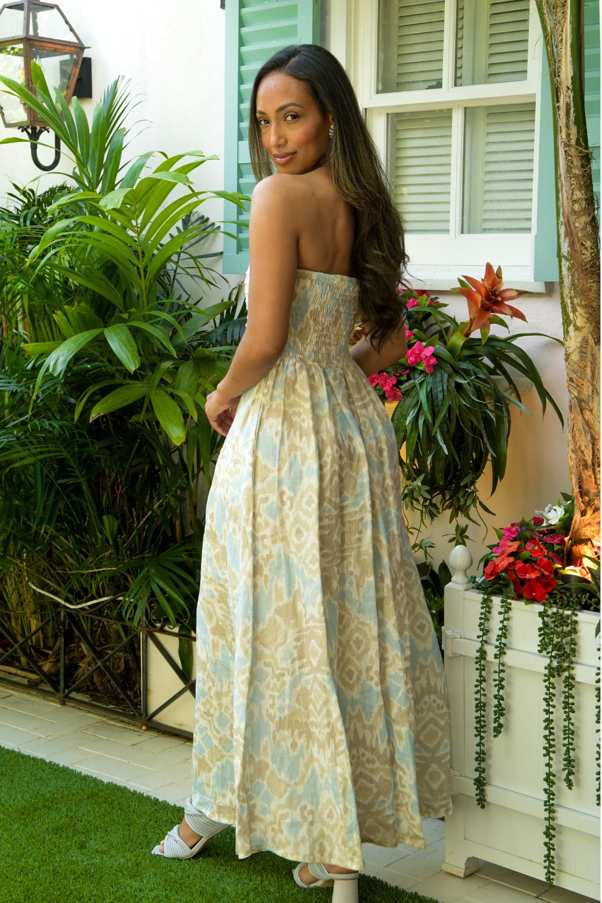 Santa Barbara Dress / Sand and Sea Ikat