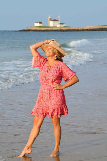 Courtney Dress / Rose (coral mini)