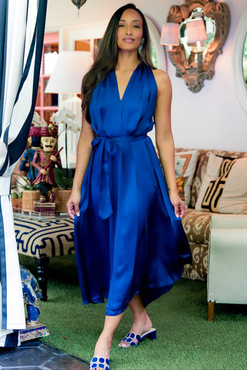 Elizabeth Dress / Lapis Silk