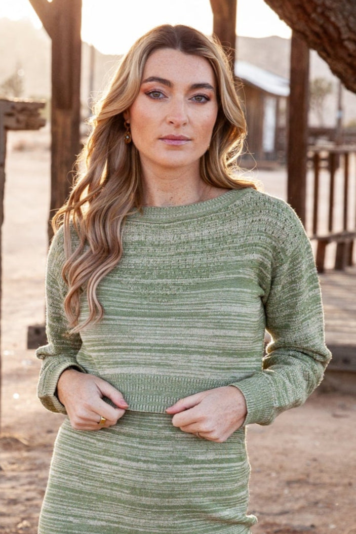 Sabrina Set Top / Green Multi