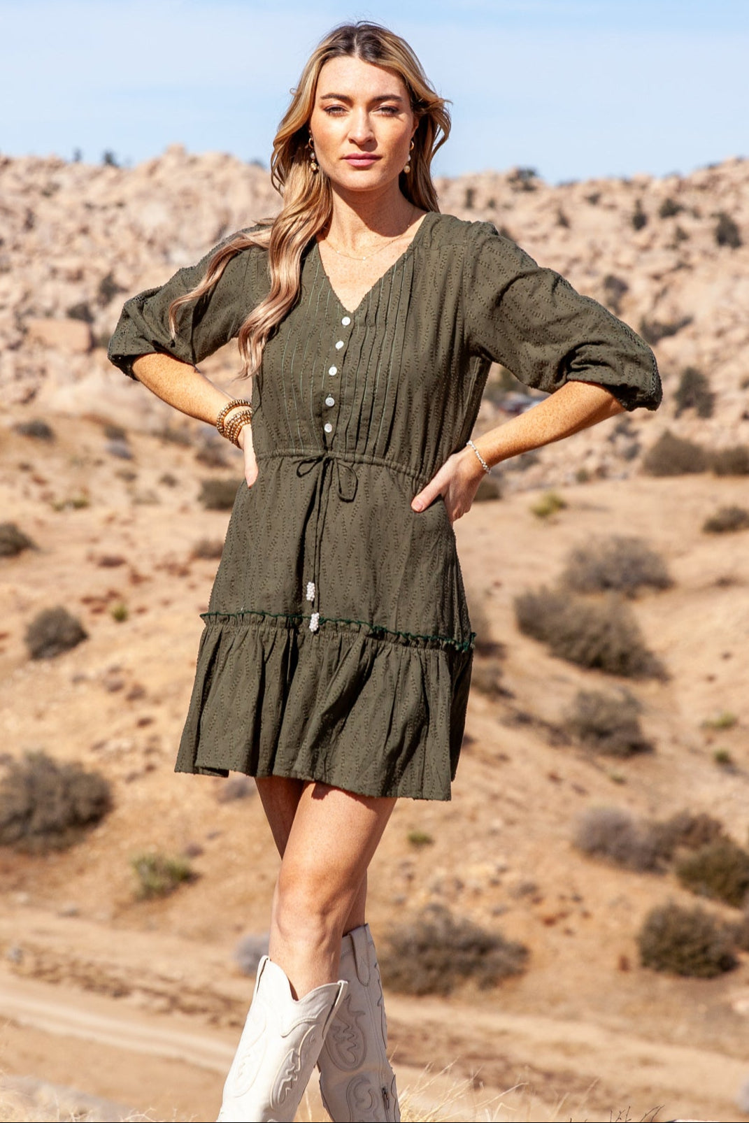 Carrie Dress Short / Sage