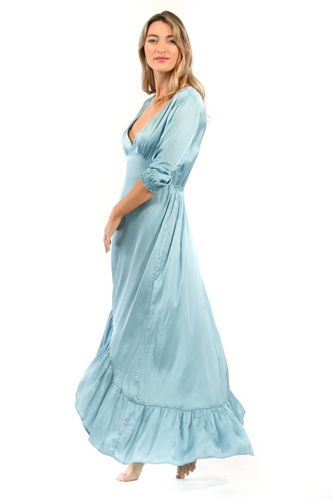 Saline Dress Long / Topaz