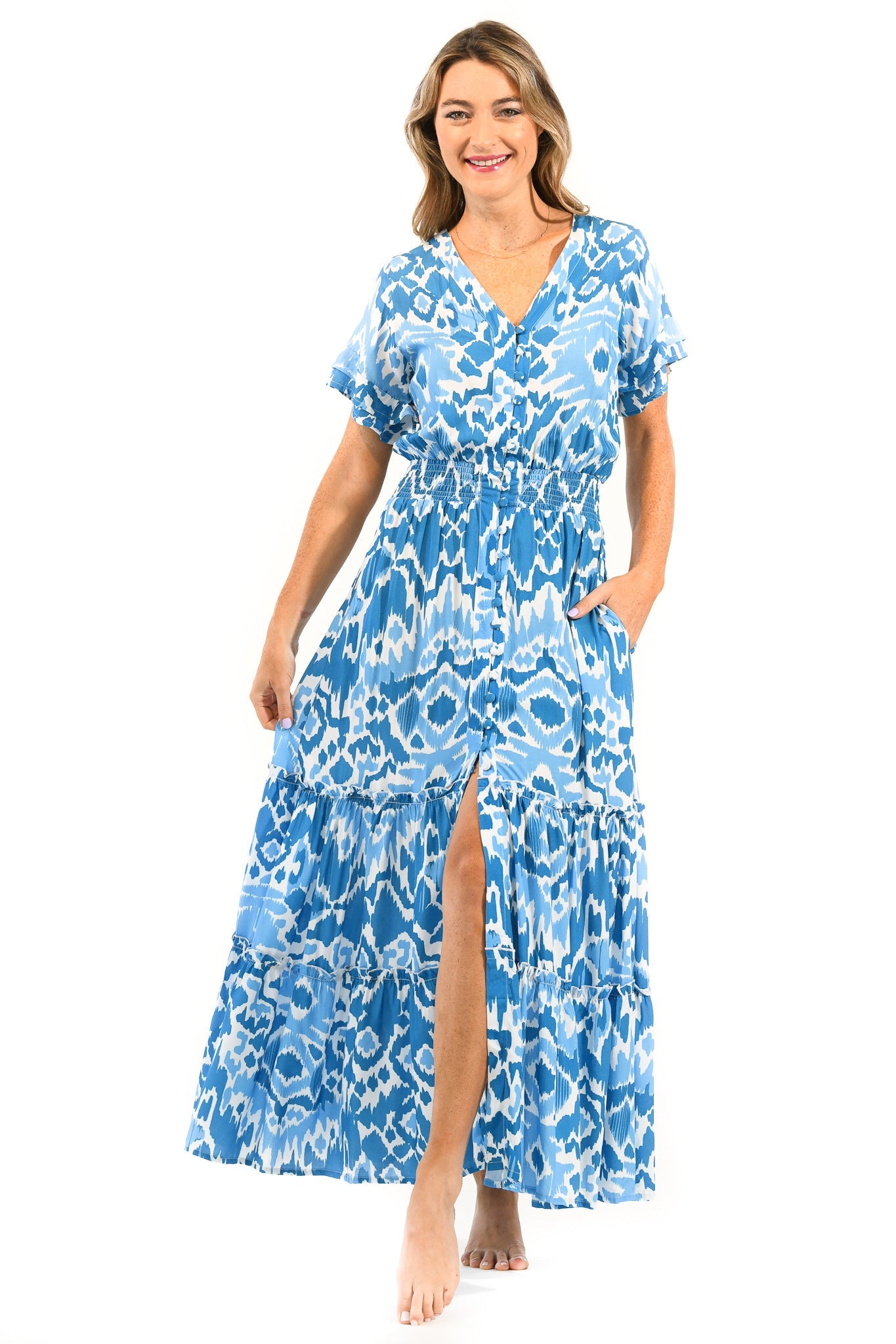 Christina Dress / Aegean Ikat