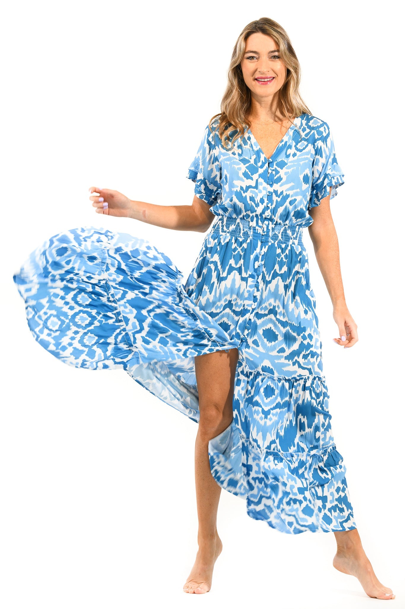 Christina Dress / Aegean Ikat