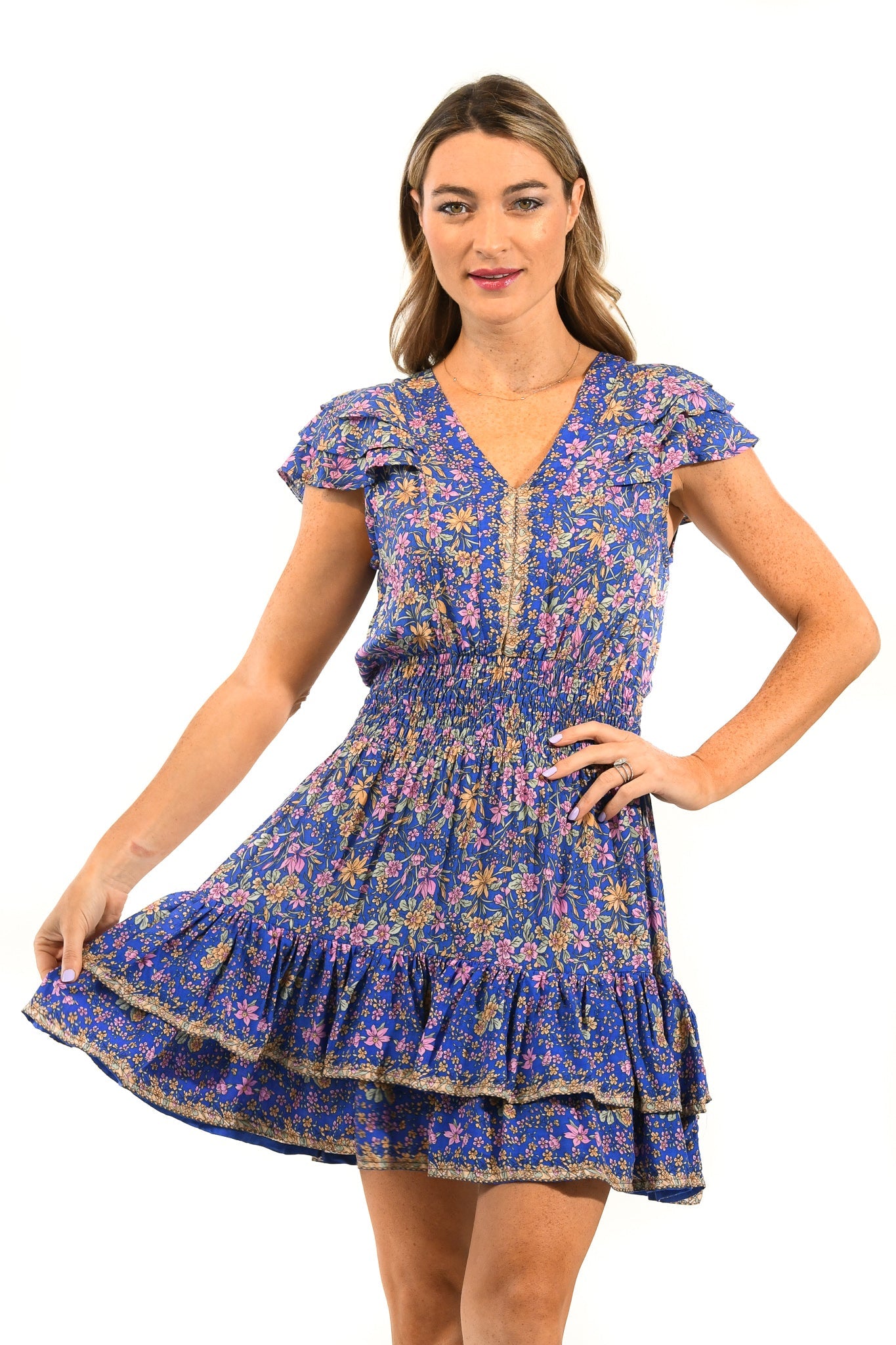 Zoey Dress / Indigo Wildflower