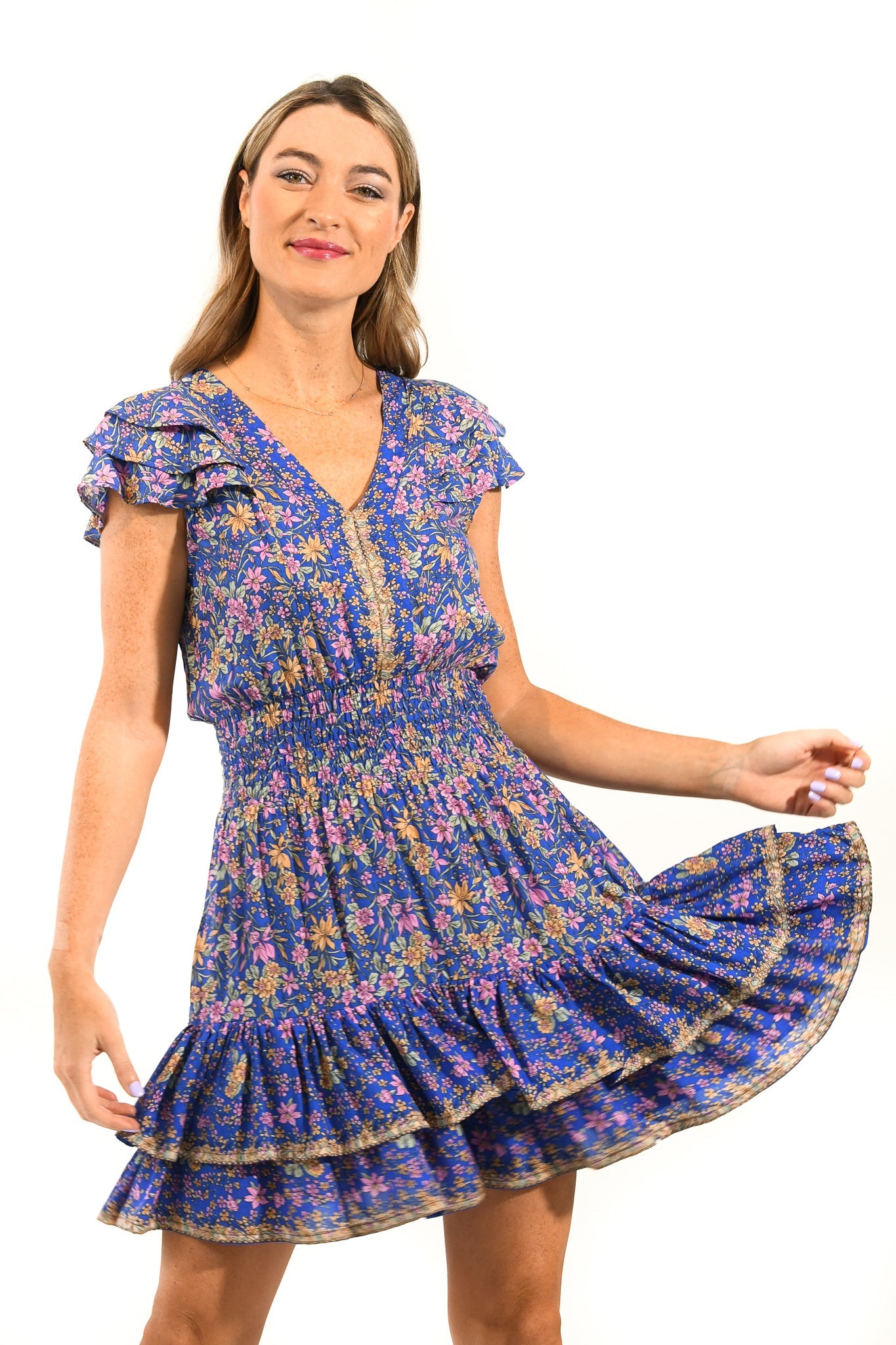 Zoey Dress / Indigo Wildflower