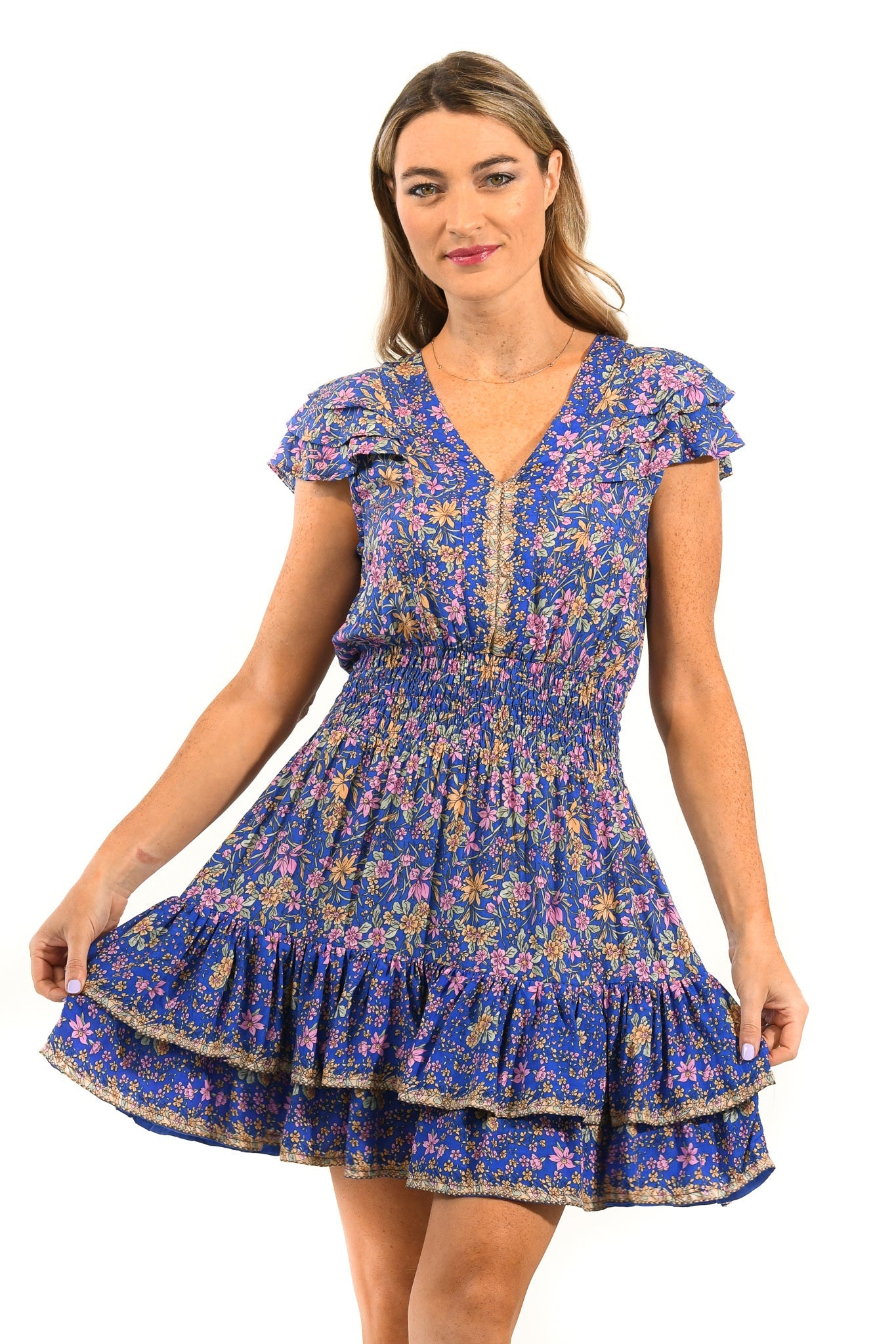 Zoey Dress / Indigo Wildflower