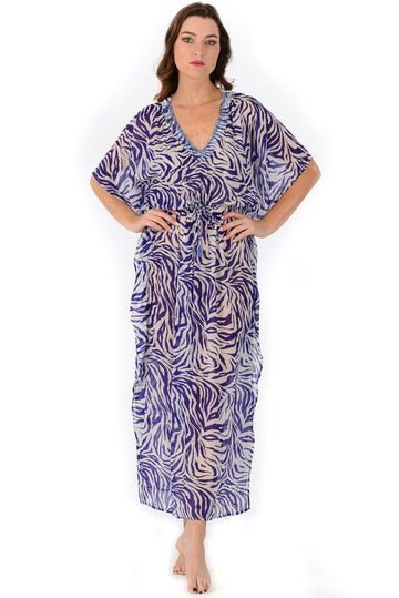 Michaela Dress / Indigo Zebra