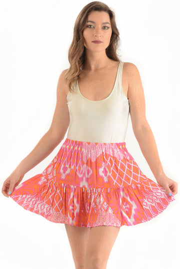 Boho Skirt / Flamingo