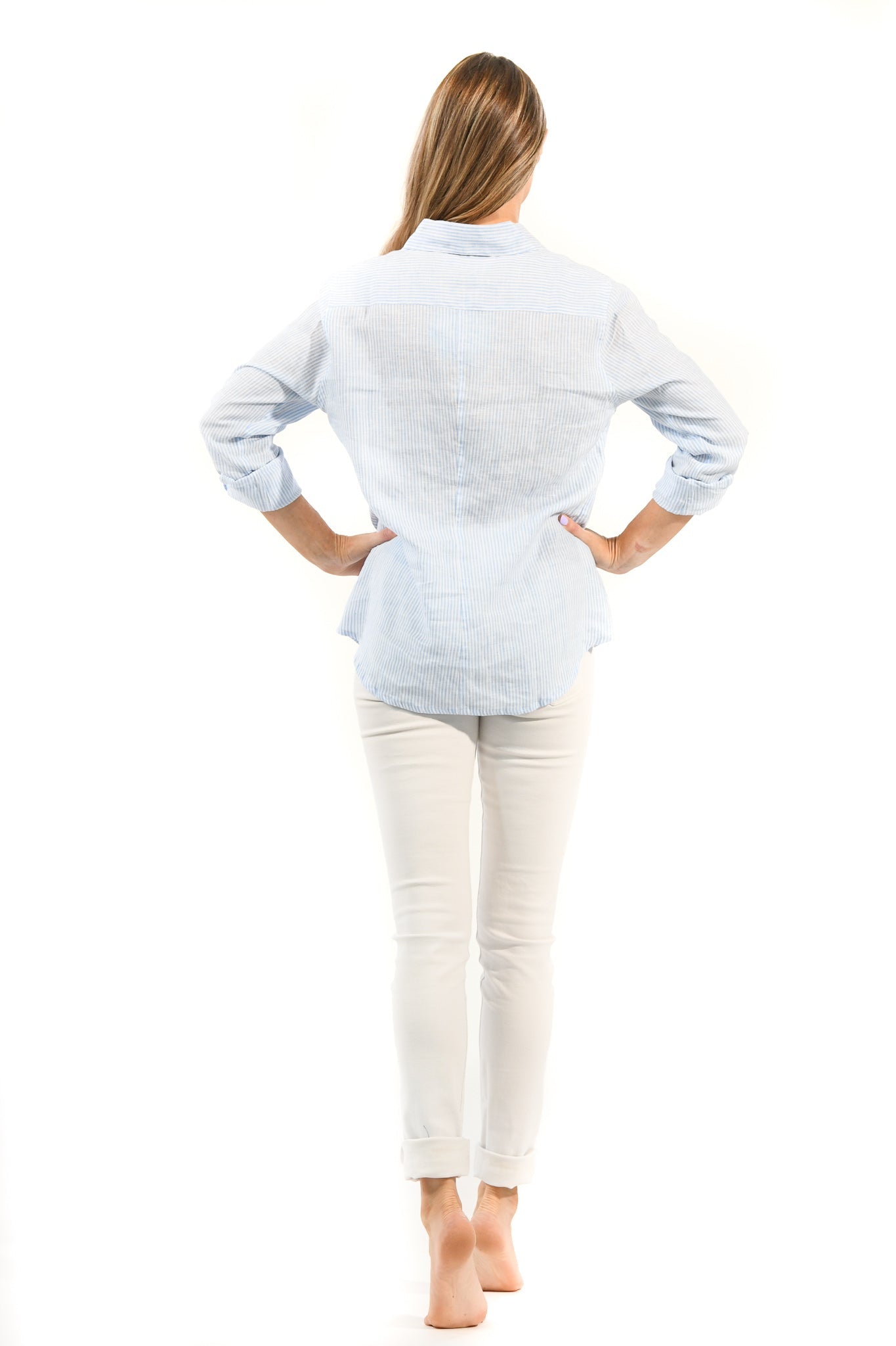 Linen Shirt / Sky Blue Stripe