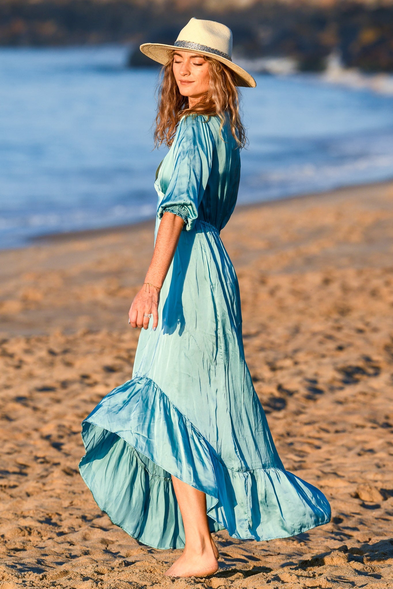 Saline Dress Long / Topaz