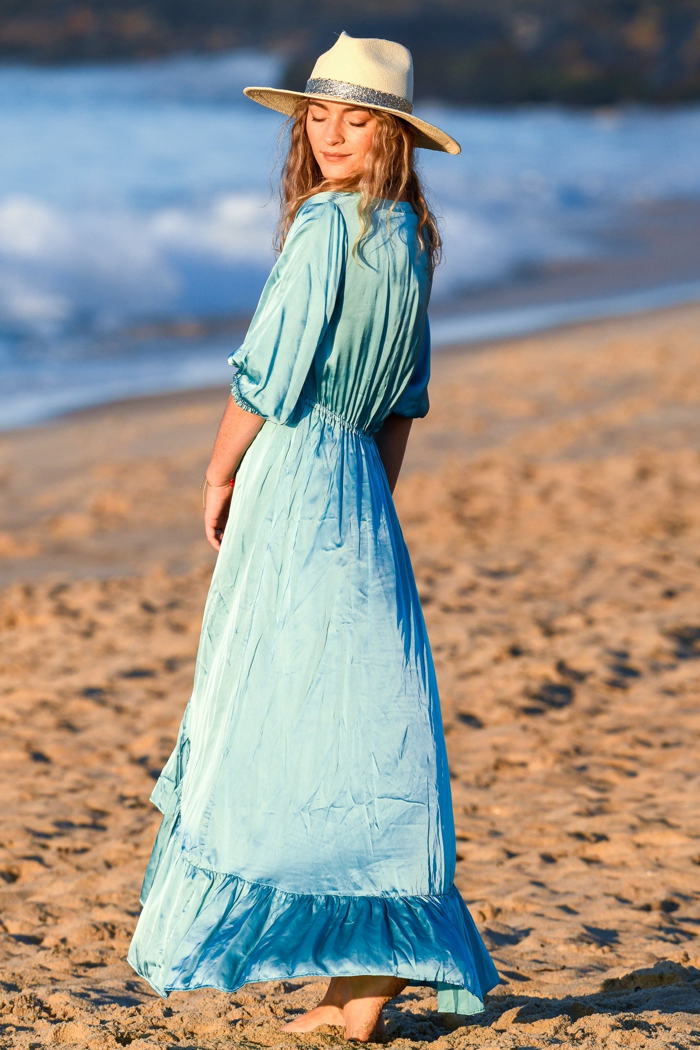 Saline Dress Long / Topaz