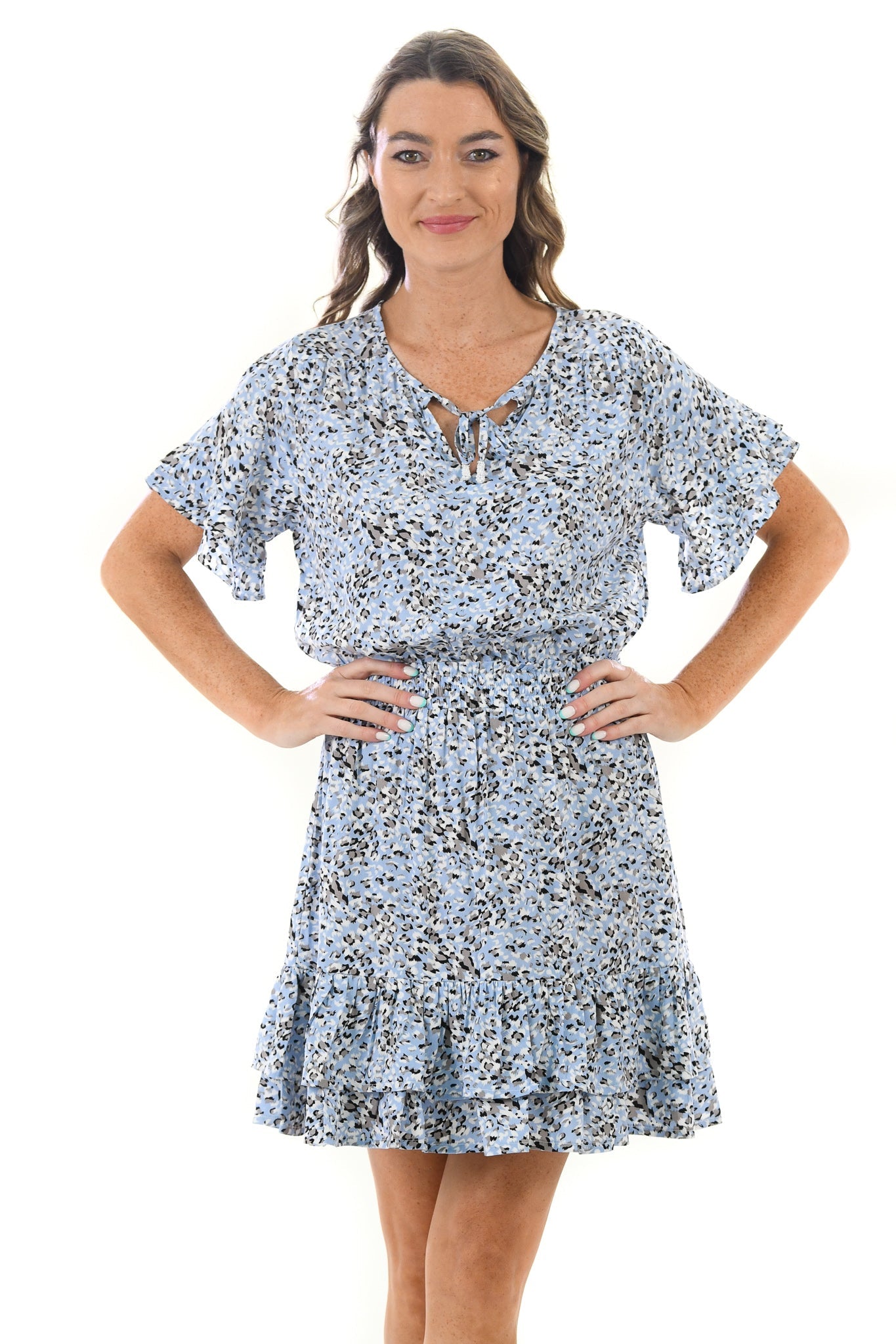 Courtney Dress / Snow Leopard