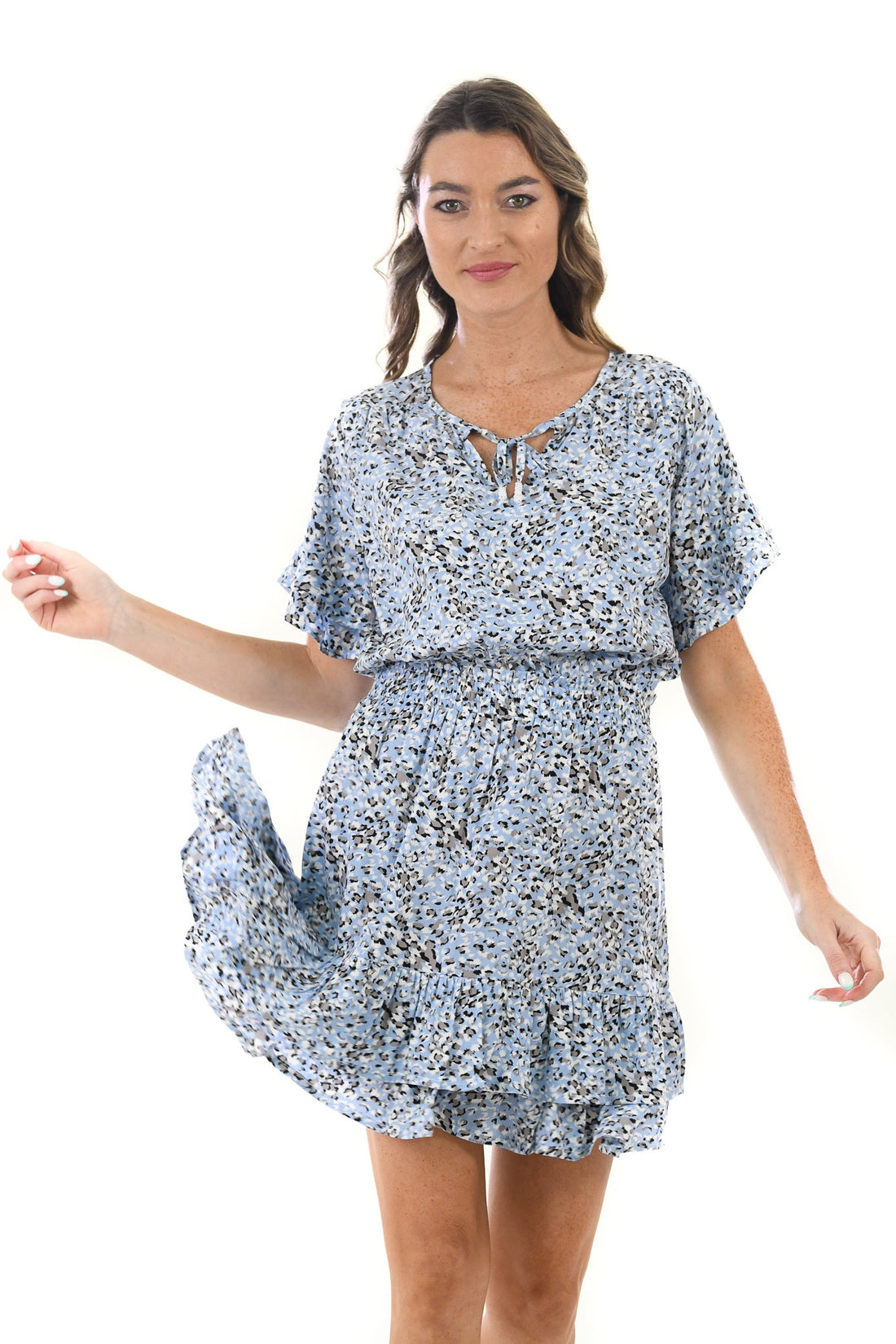 Courtney Dress / Snow Leopard