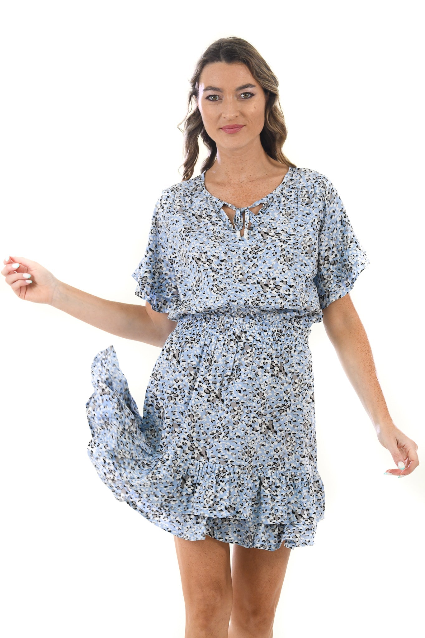 Courtney Dress / Snow Leopard