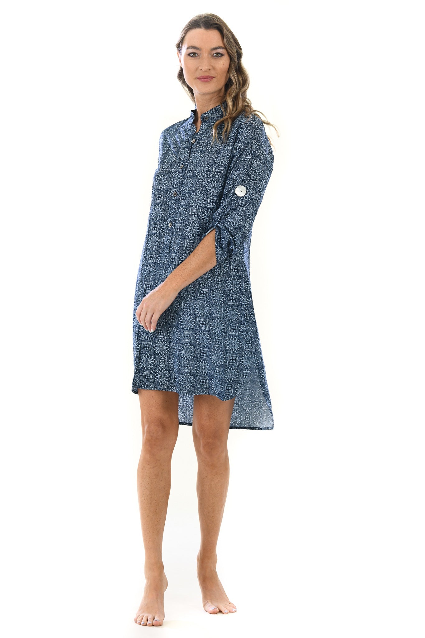 Day Tripper Dress / Indigo Medallion