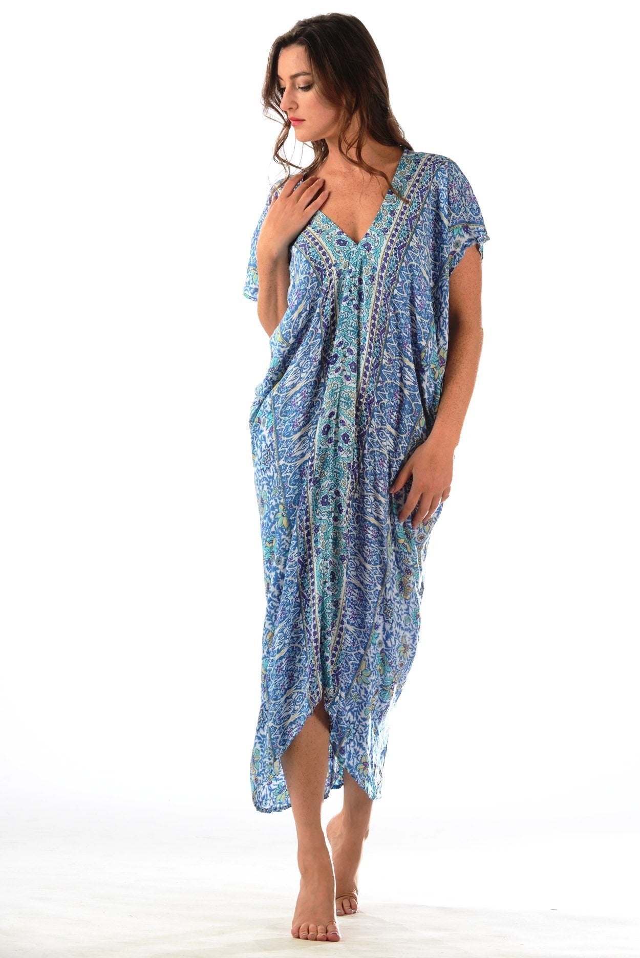 Santorini Kaftan / Blue-Violet