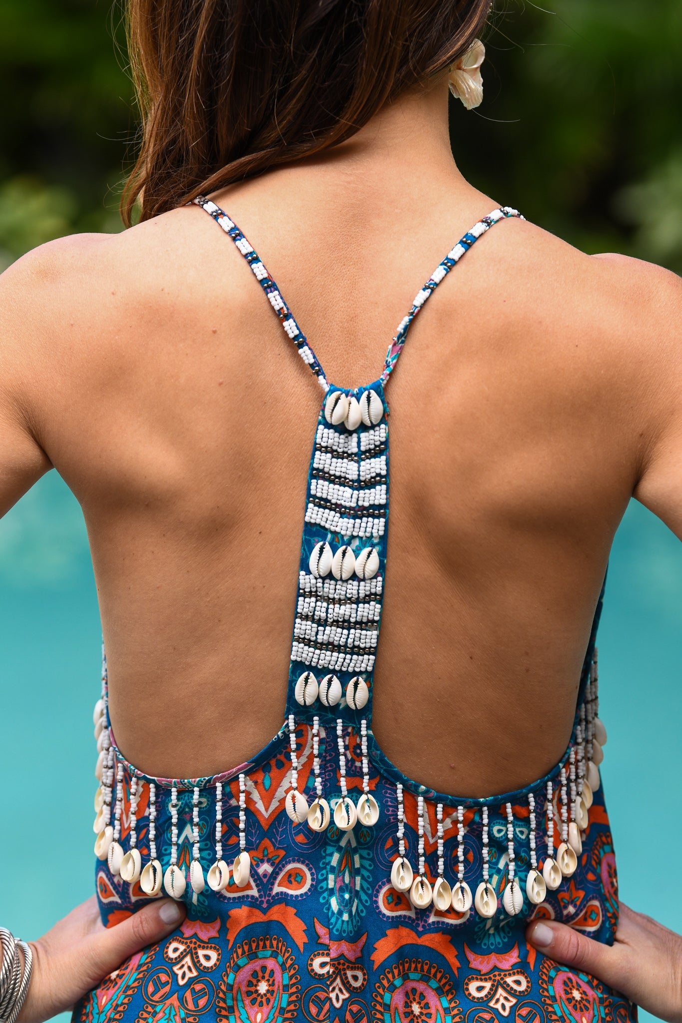 Mozambique Dress / Orange Teal