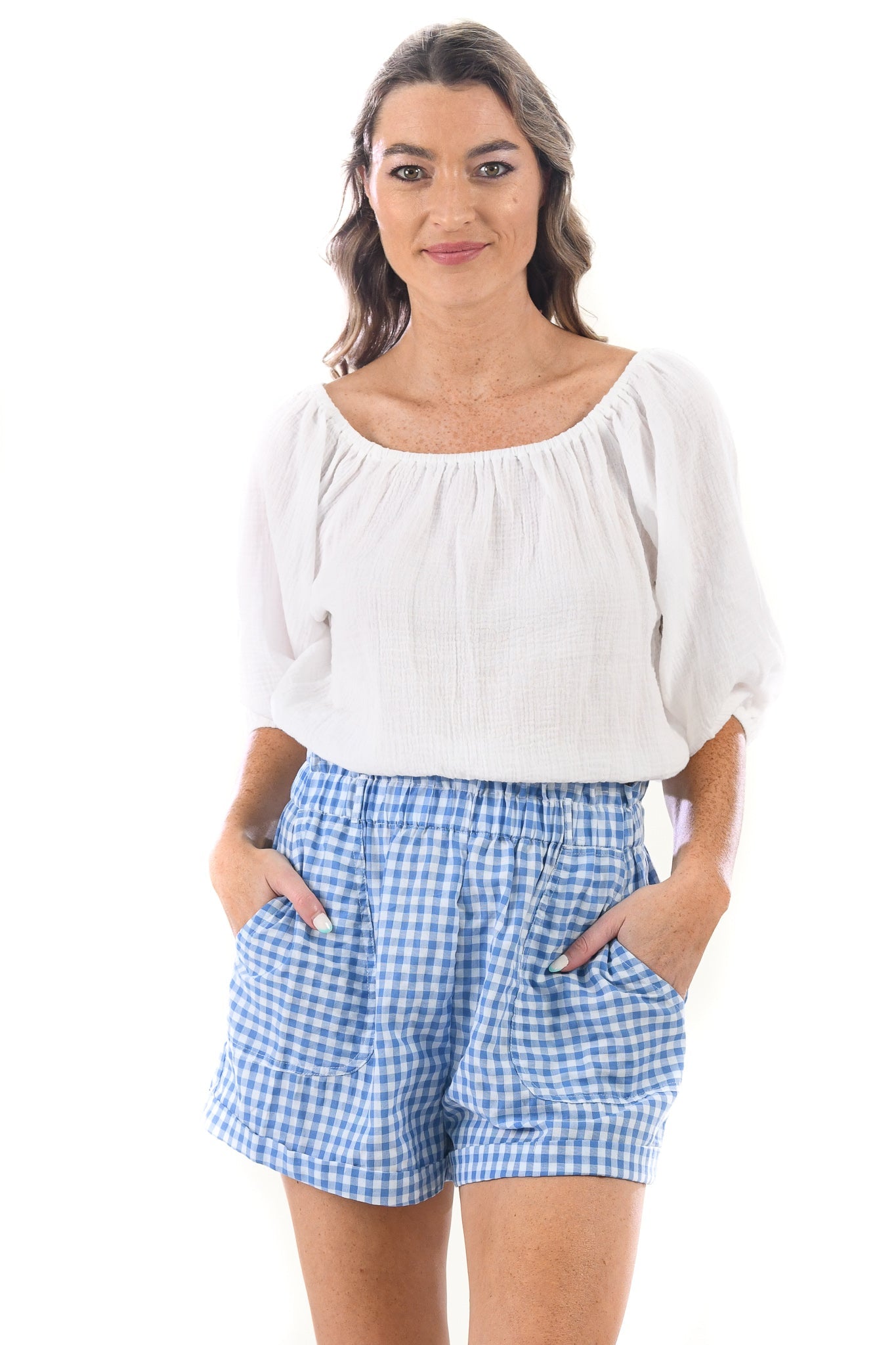 Sail Shorts / Blue Gingham