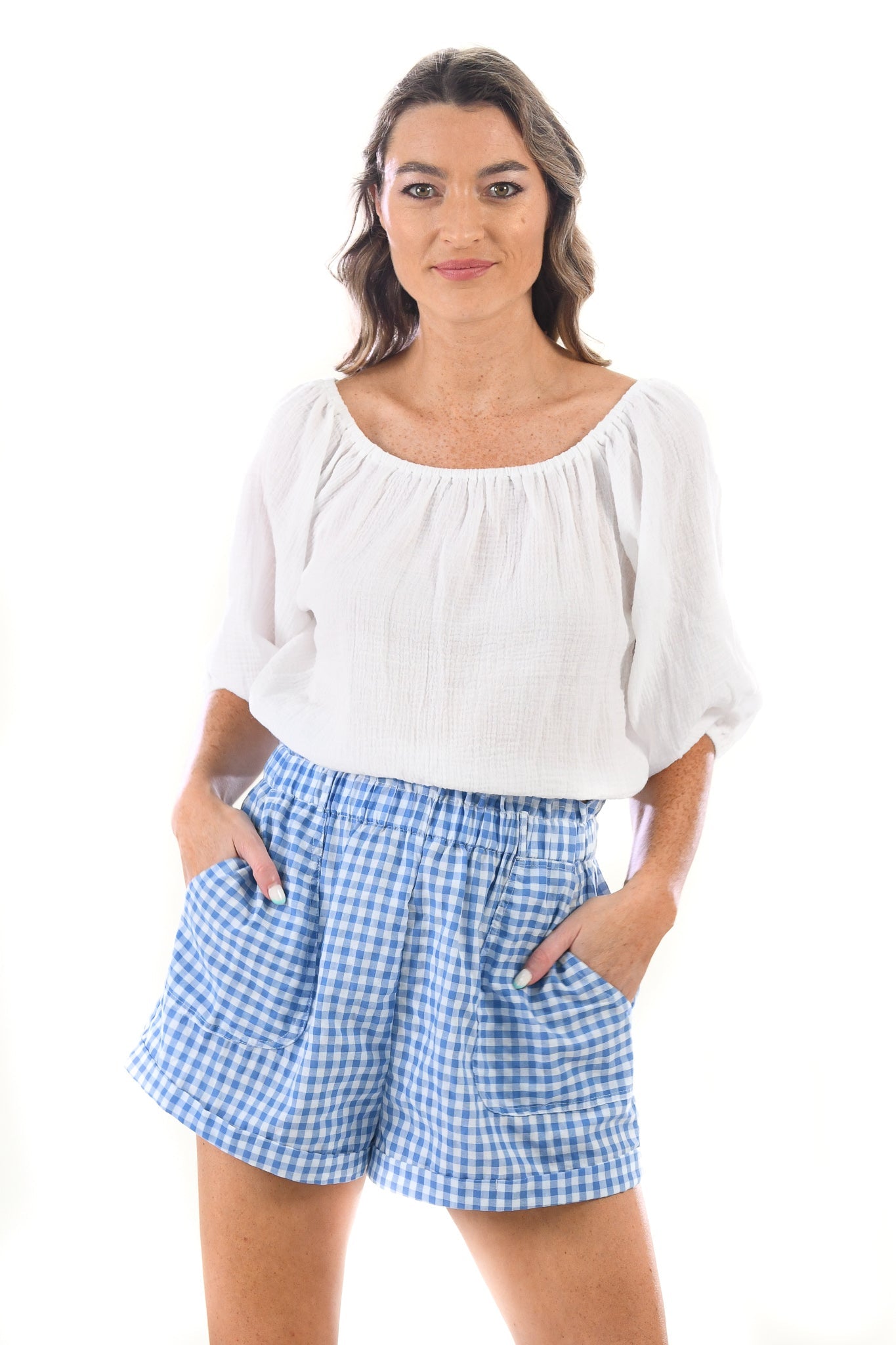 Sail Shorts / Blue Gingham