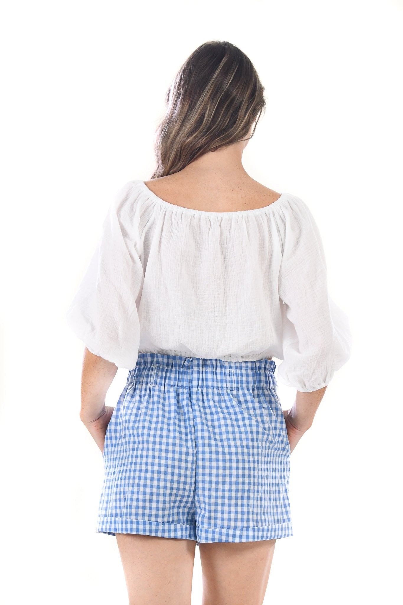 Sail Shorts / Blue Gingham