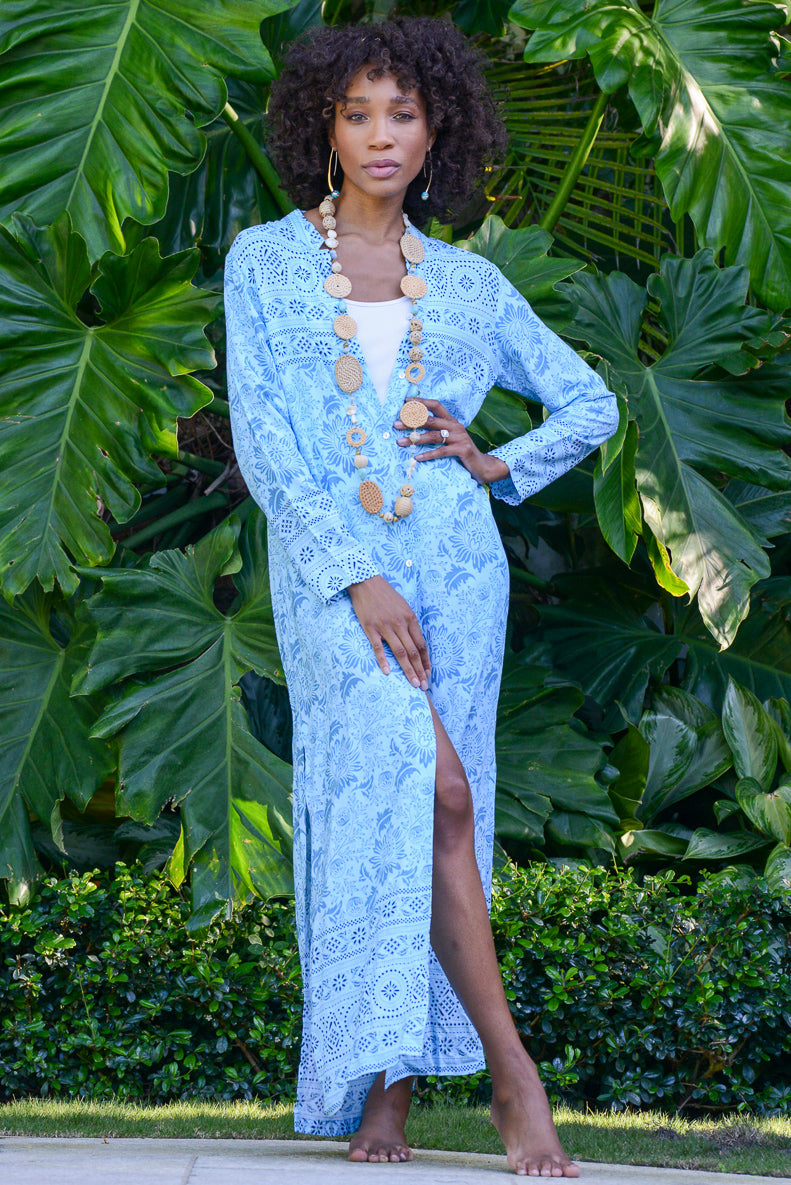 Mandarin Duster / Turquoise