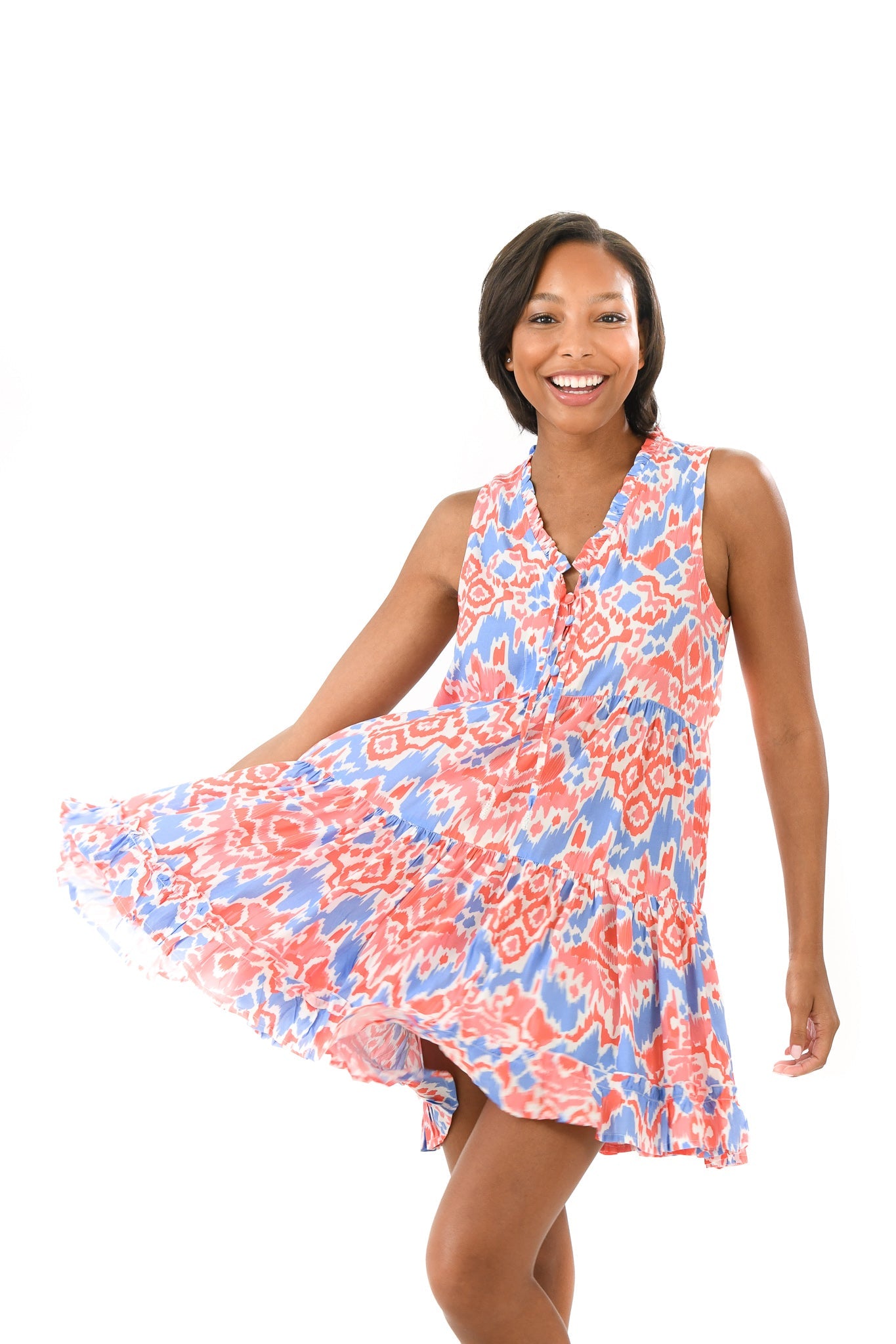 Kaia Dress Short / Coral Reef