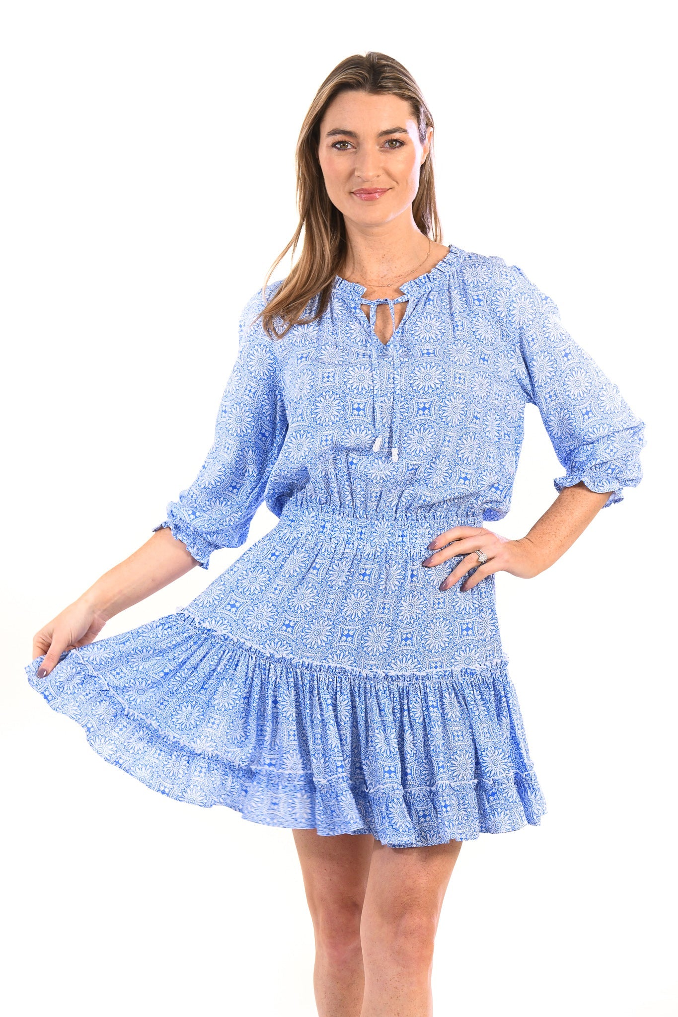 Ibiza Dress / Periwinkle Medallion