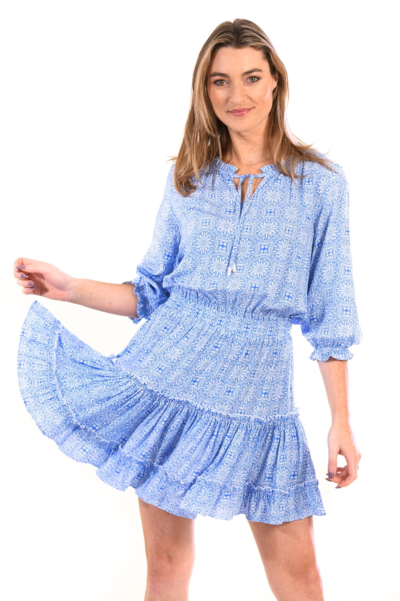 Ibiza Dress / Periwinkle Medallion