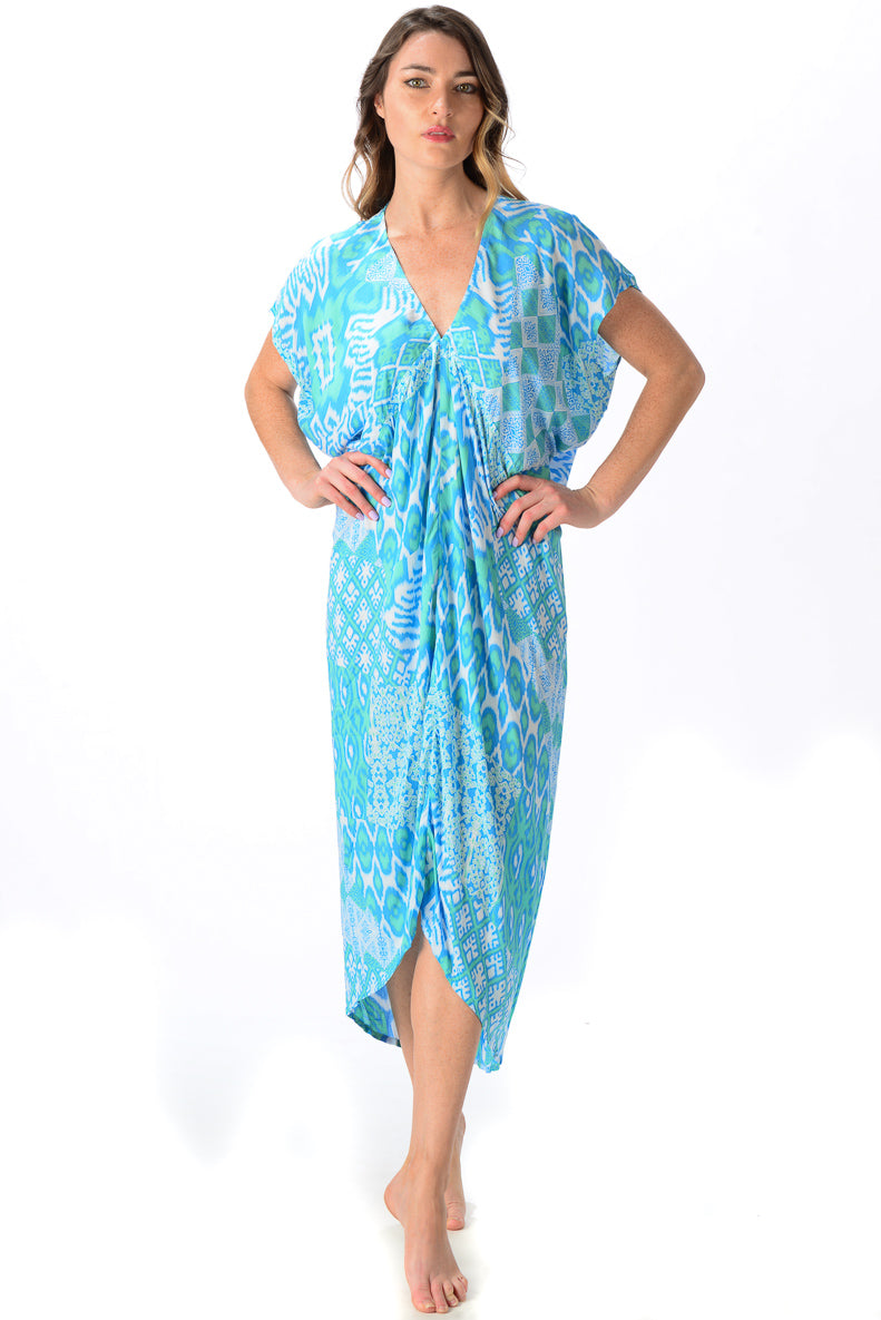 Santorini Kaftan / Seafoam Ikat