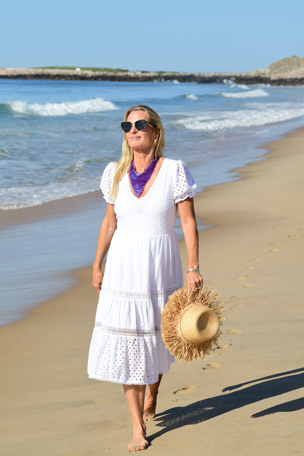 Natalie Dress / White