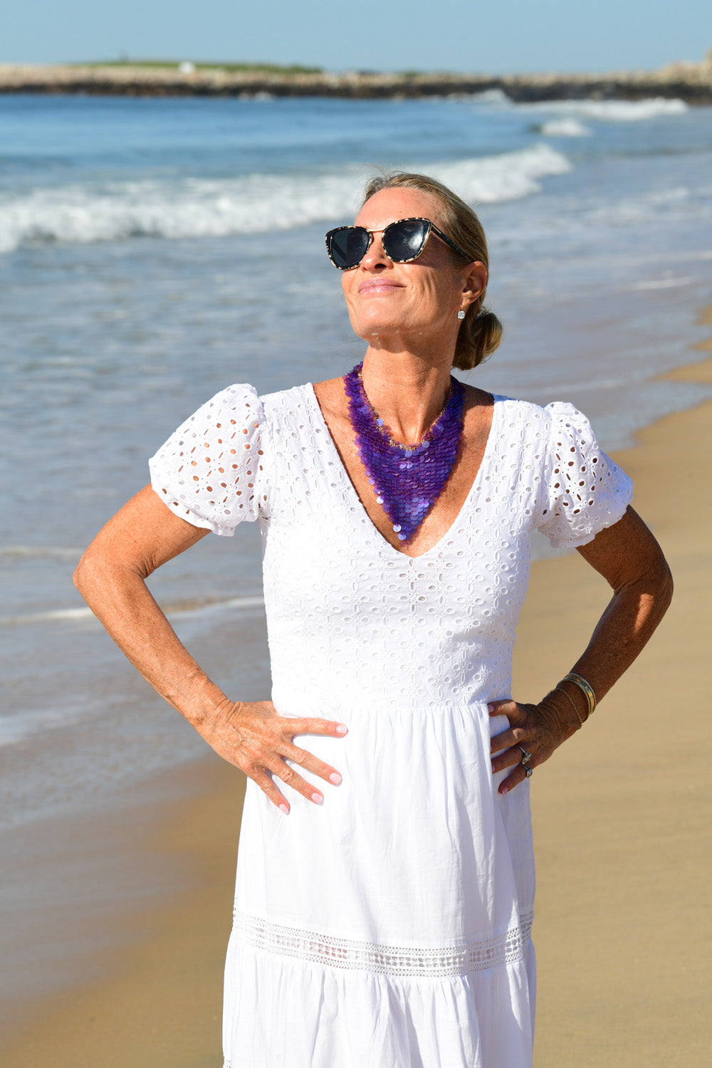 Natalie Dress / White