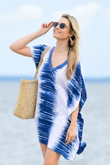 Goddess Kaftan / Ocean Tie Dye (Short)