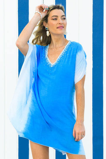 Goddess Kaftan / Capri Blue Ombre