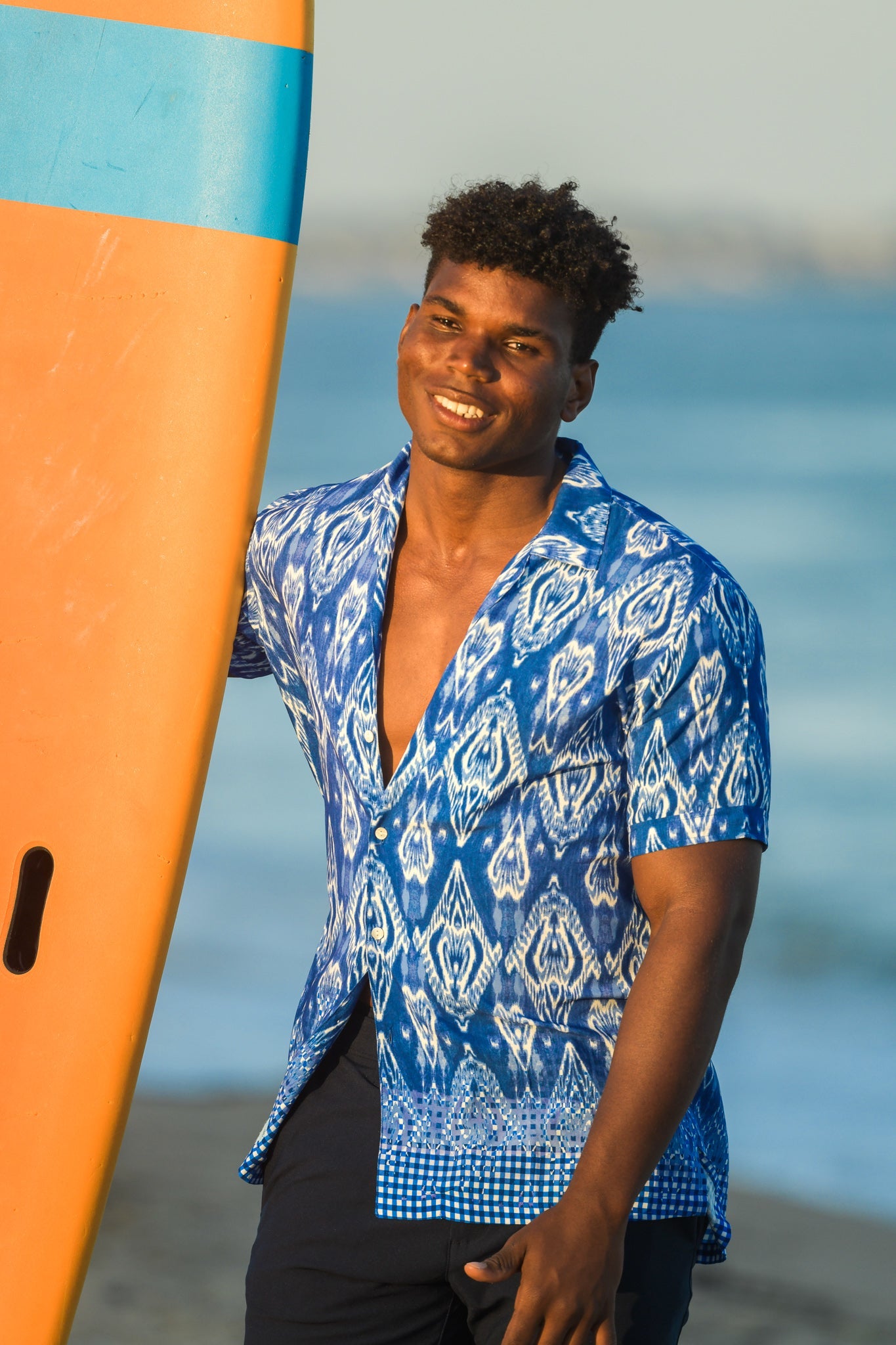 Men's Panama Shirt / Marine