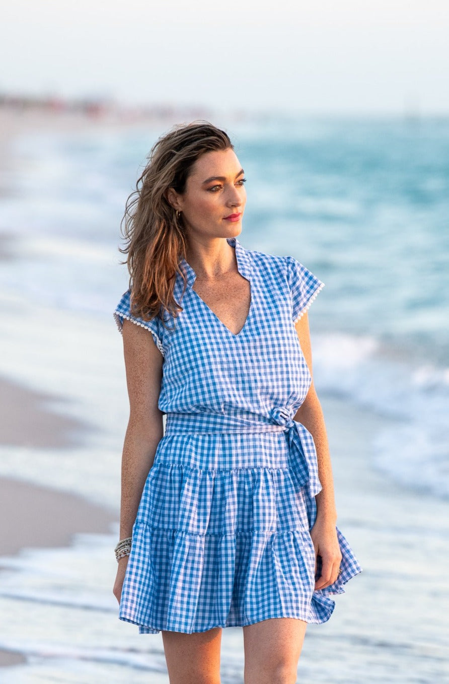 Emma Dress / Blue Gingham