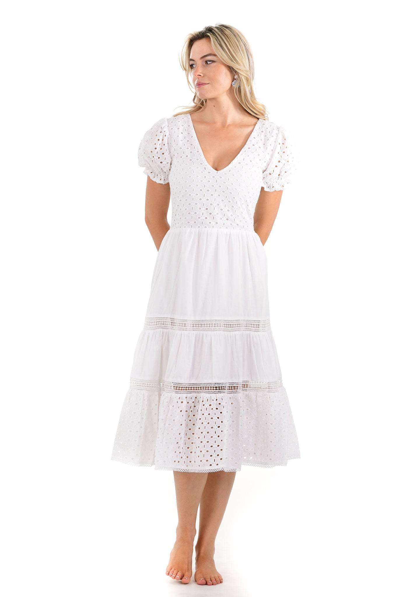 Natalie Dress / White