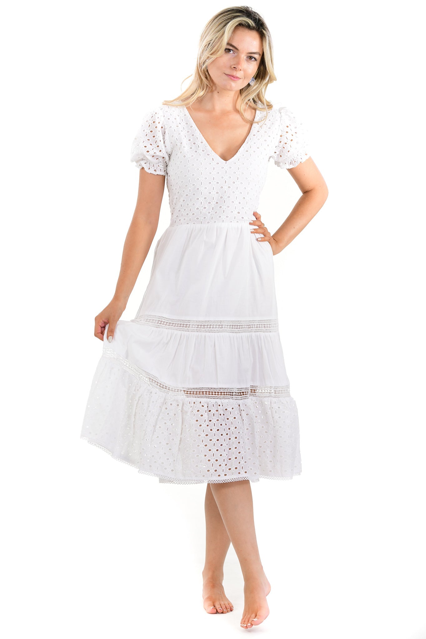 Natalie Dress / White