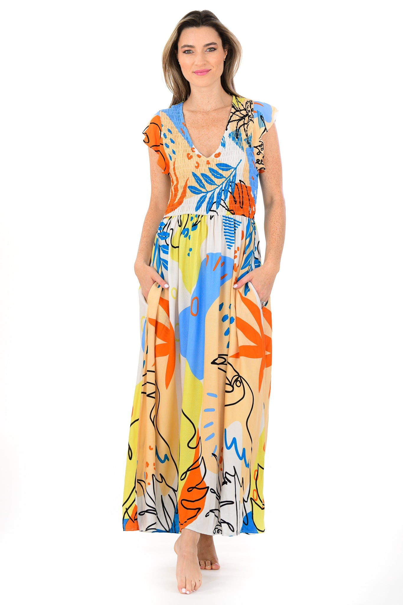 Malibu Dress / Periwinkle Toucan