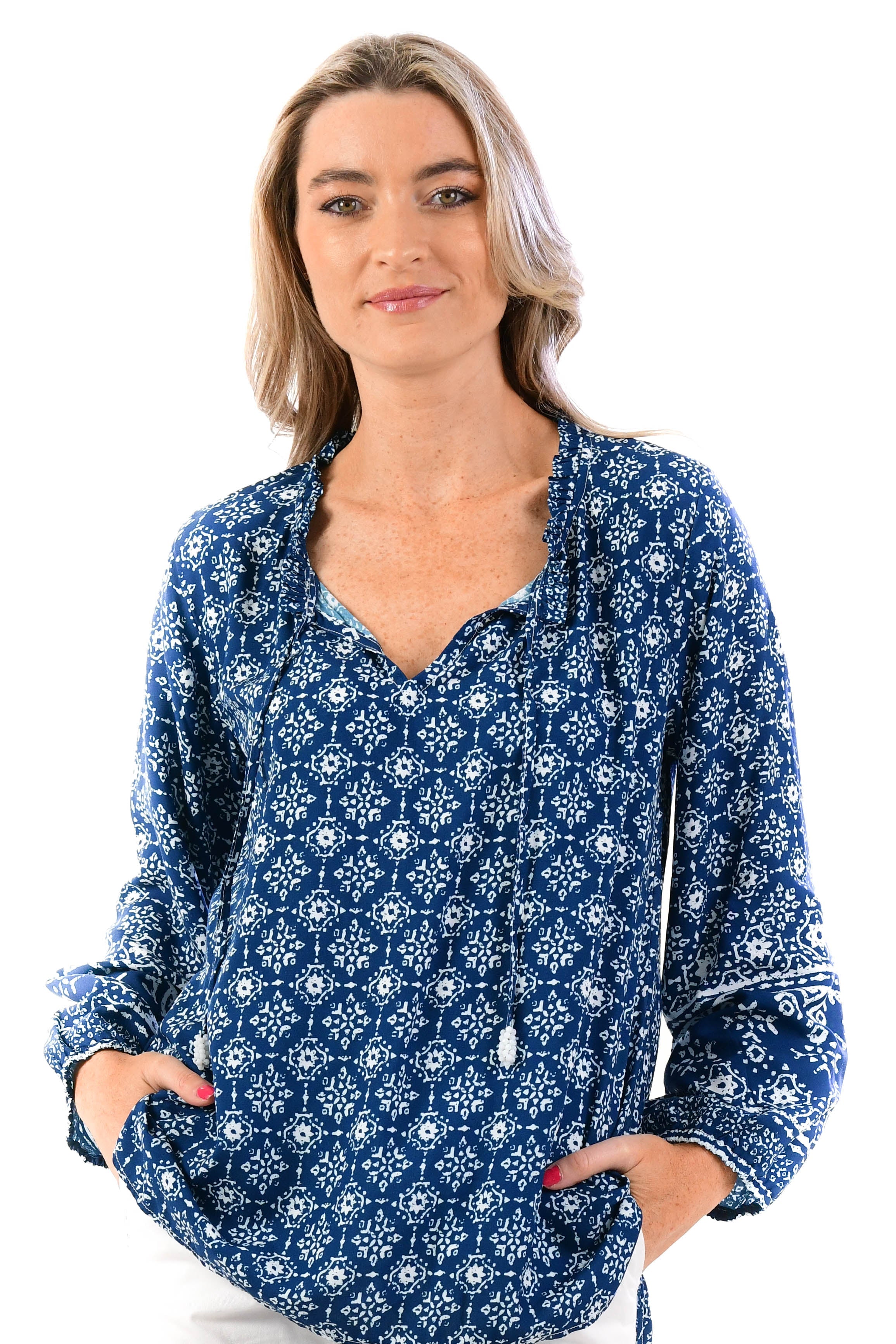 Eloise Top / Indigo Geo