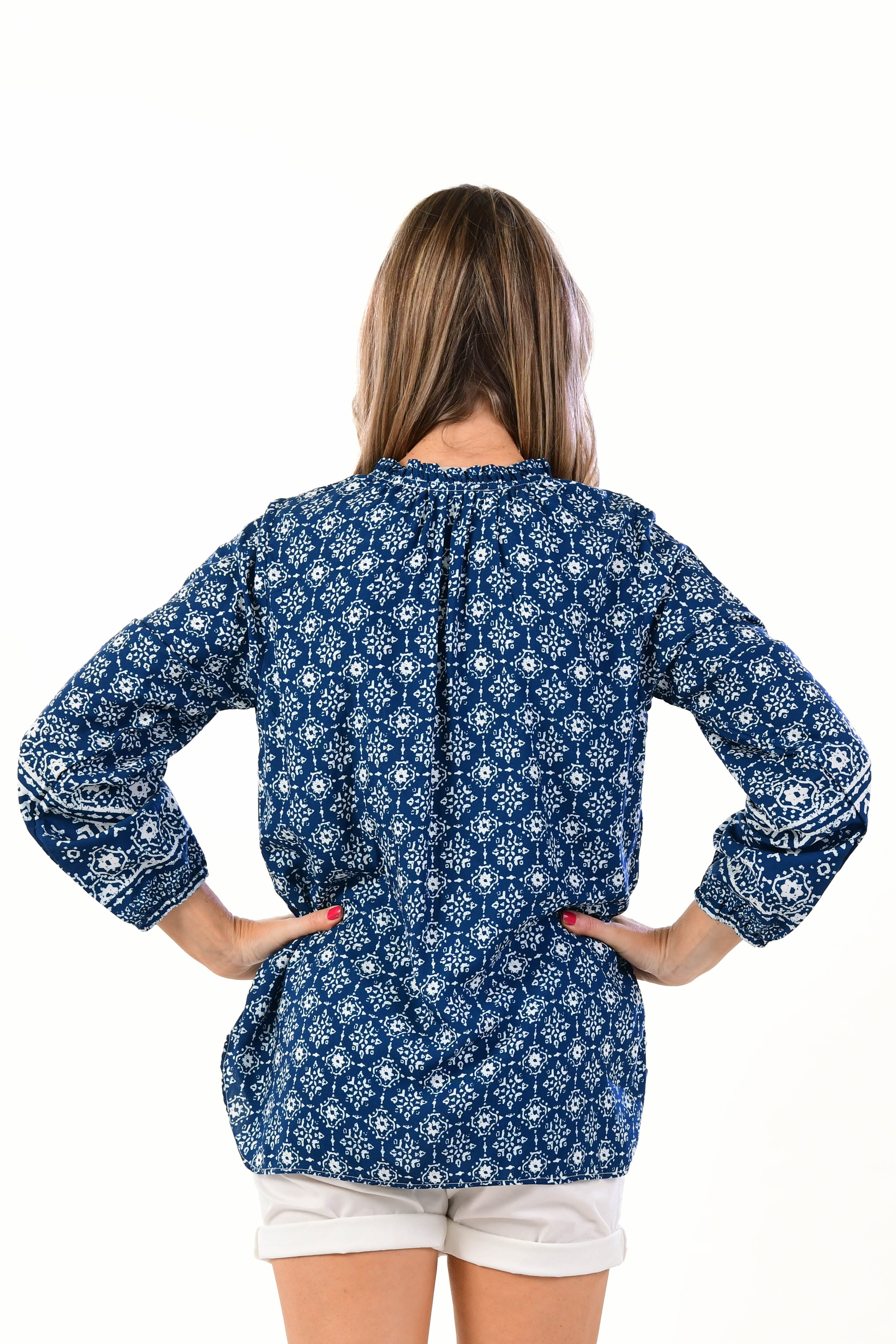 Eloise Top / Indigo Geo