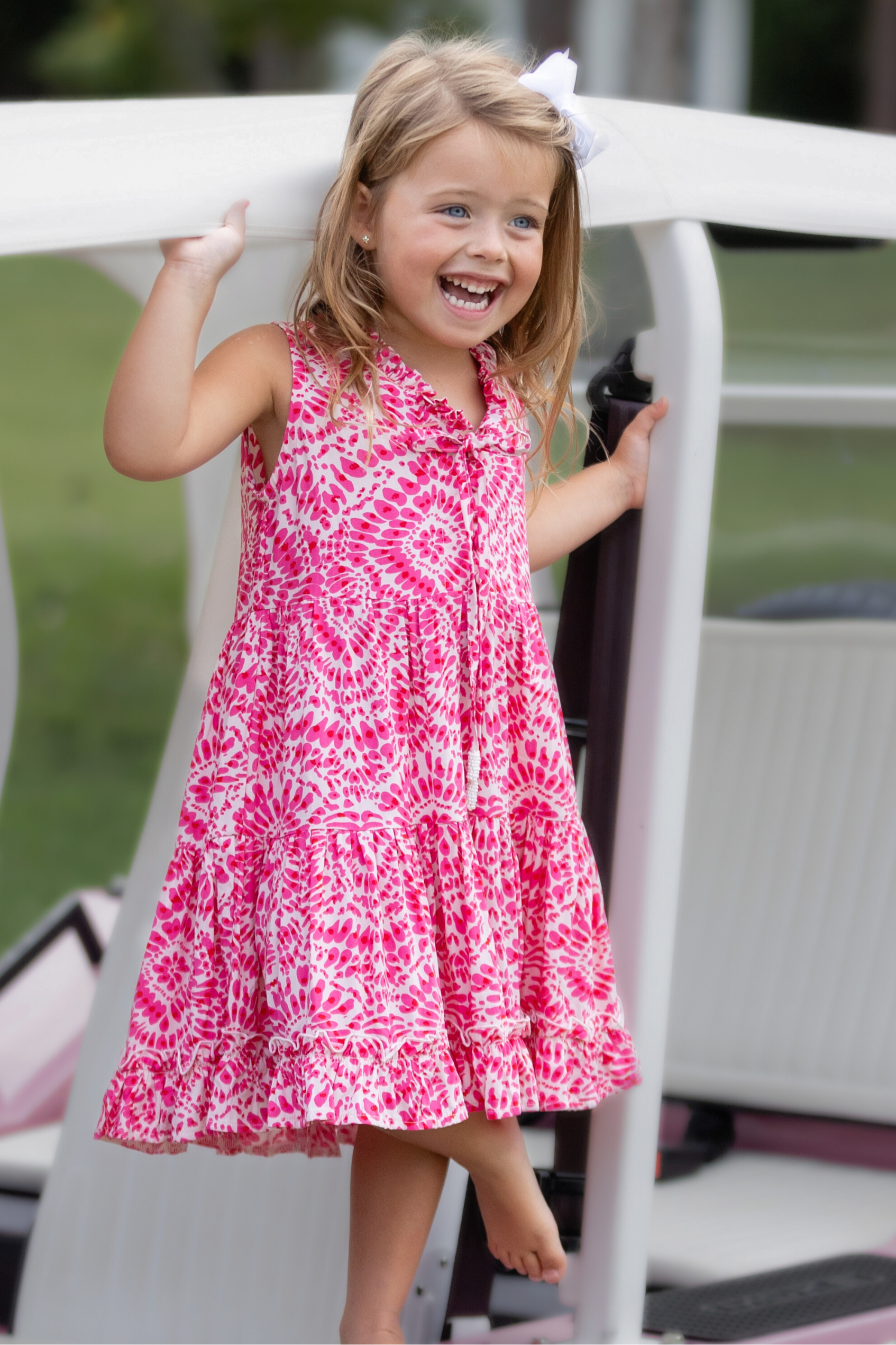 Girl's Kaia Dress / Cherry Fuchsia