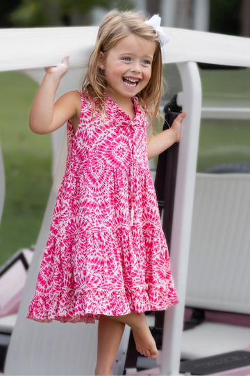 Girl's Kaia Dress / Cherry Fuchsia