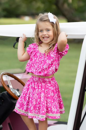 Girl's Rosie Set Top & Skirt / Pink Coral
