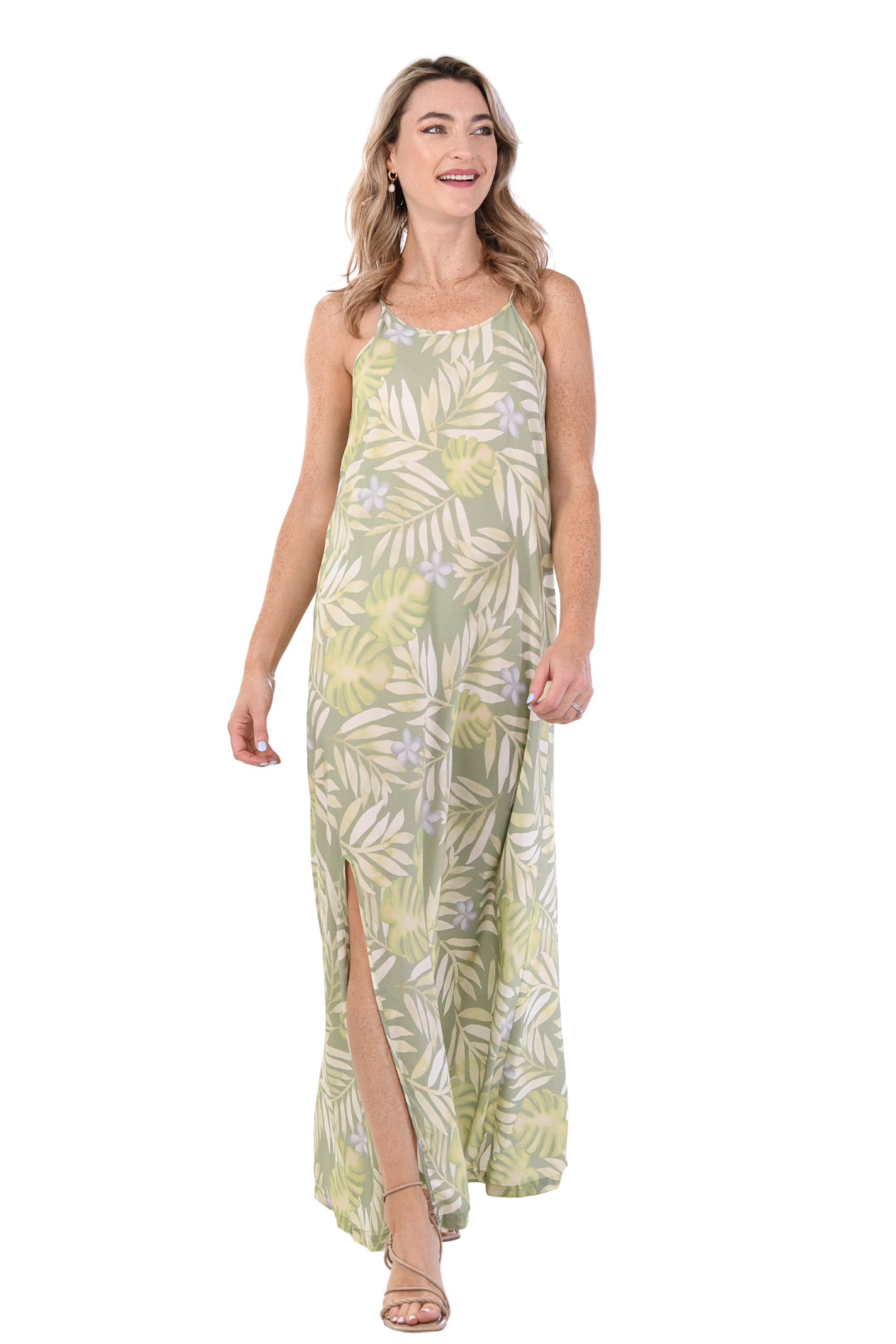 Brianna Dress / Moss Palm