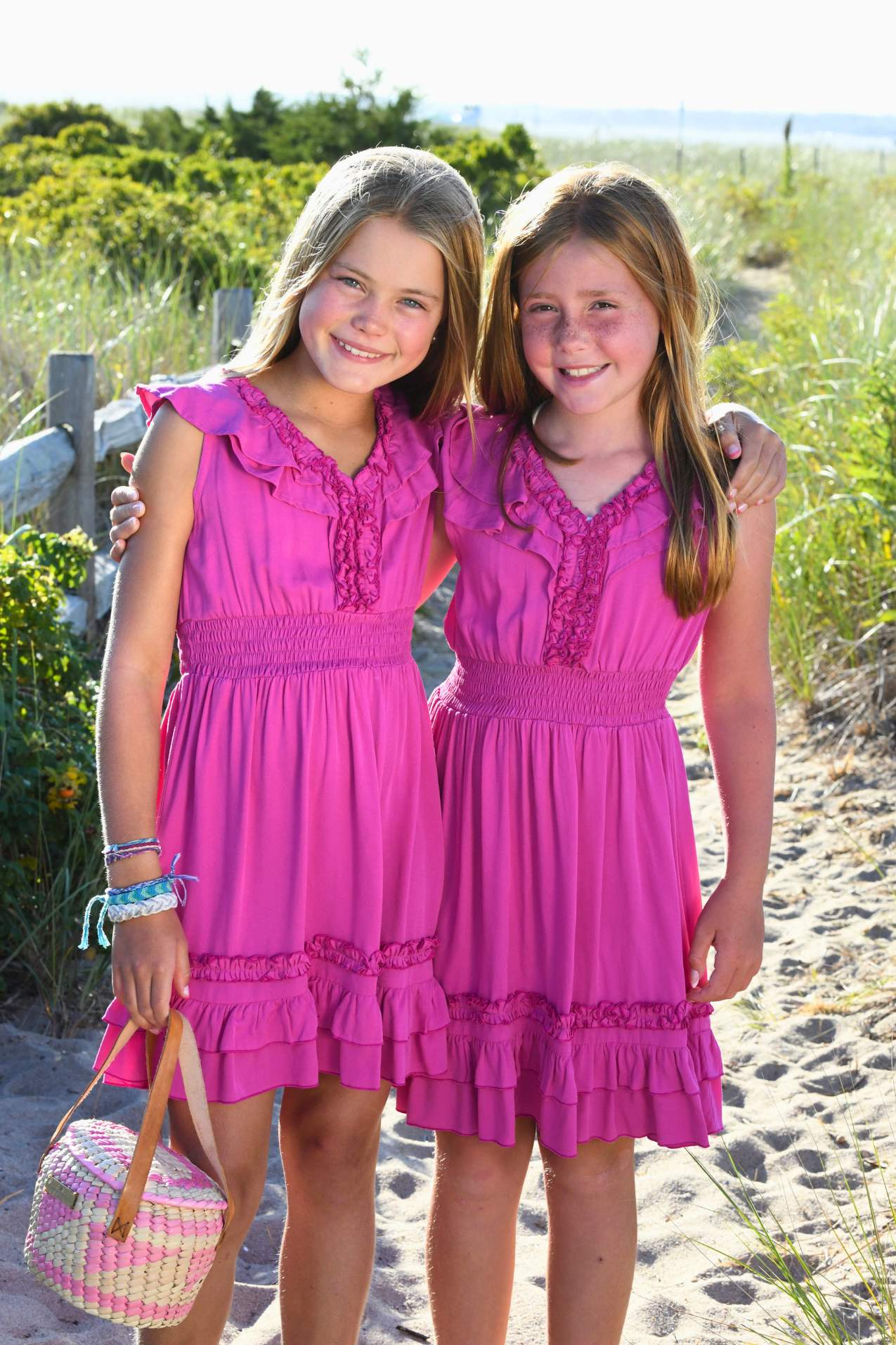 Girl's Brigitte Dress / Hot Pink Fuchsia